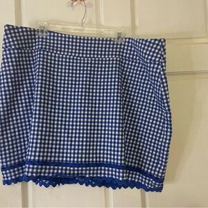 Crown & Ivy Blue Checkered Skort